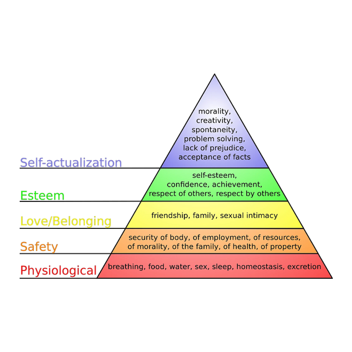 Maslow's hierarchy of needs