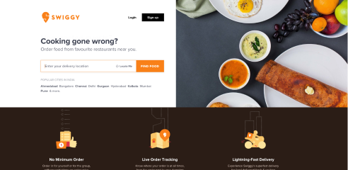 Swiggy uses relevant images